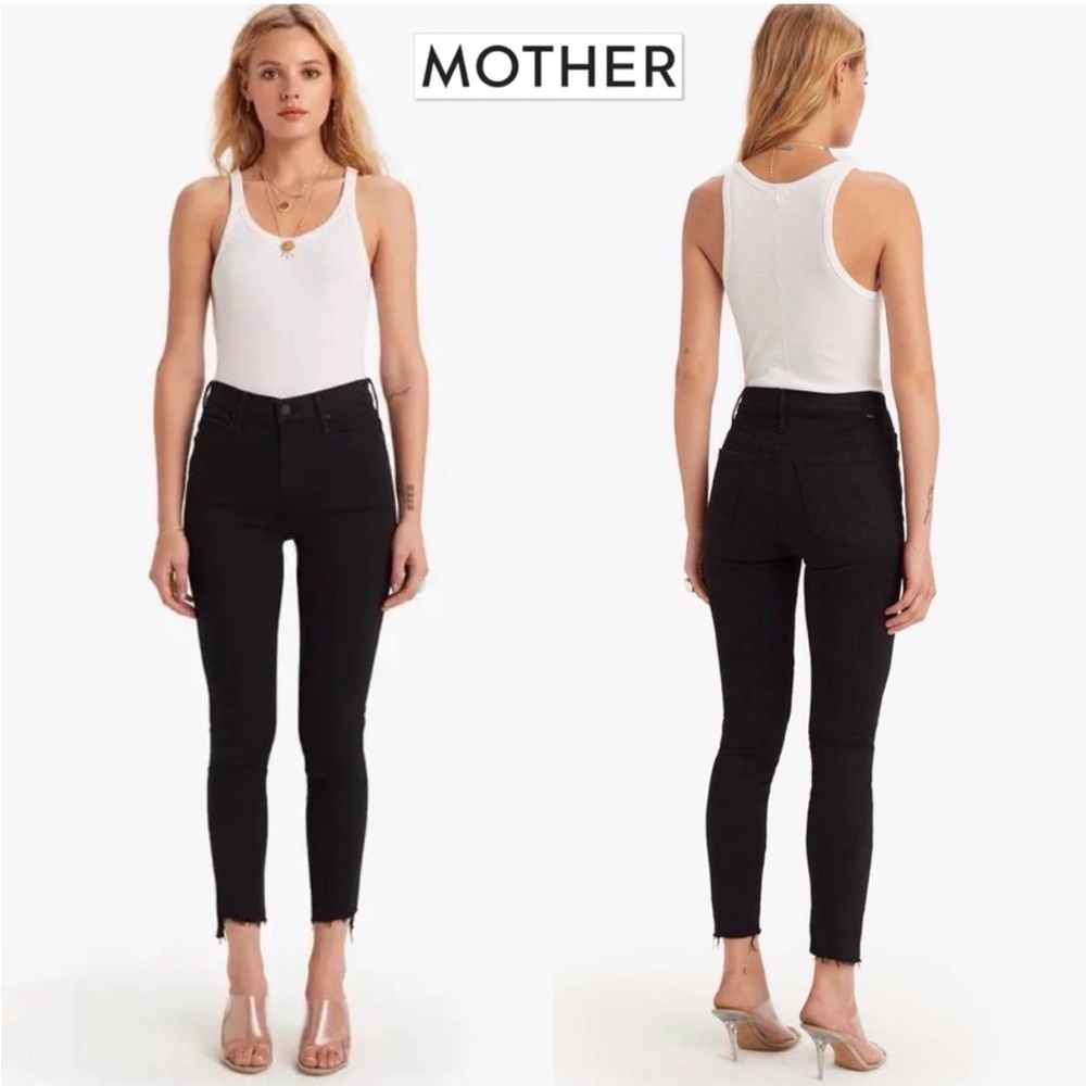 MOTHER Stunner Zip Ankle Step Fray in Not Guilty Size 25